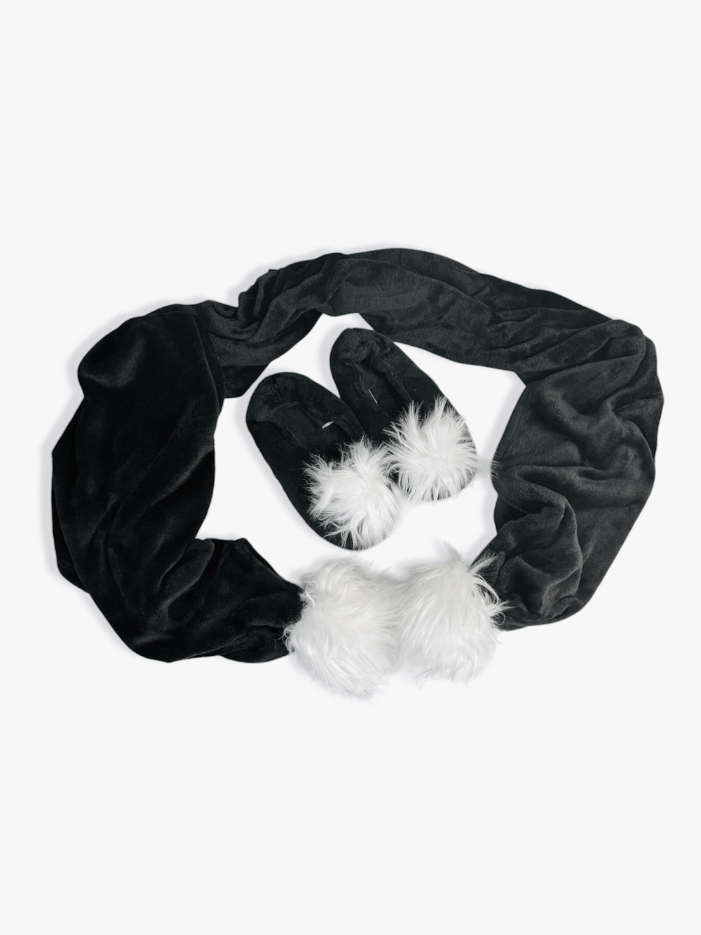 HSN Soft & Cozy Reader’s Wrap and Slippers Set Black NWT